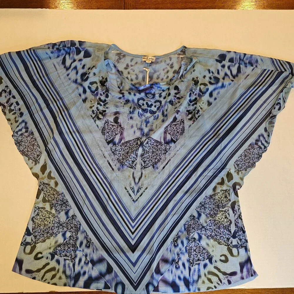 World Unity Woman, Plus Size 3X, Layered, Handkerchief Top with Matching Tank - Picture 8 of 11